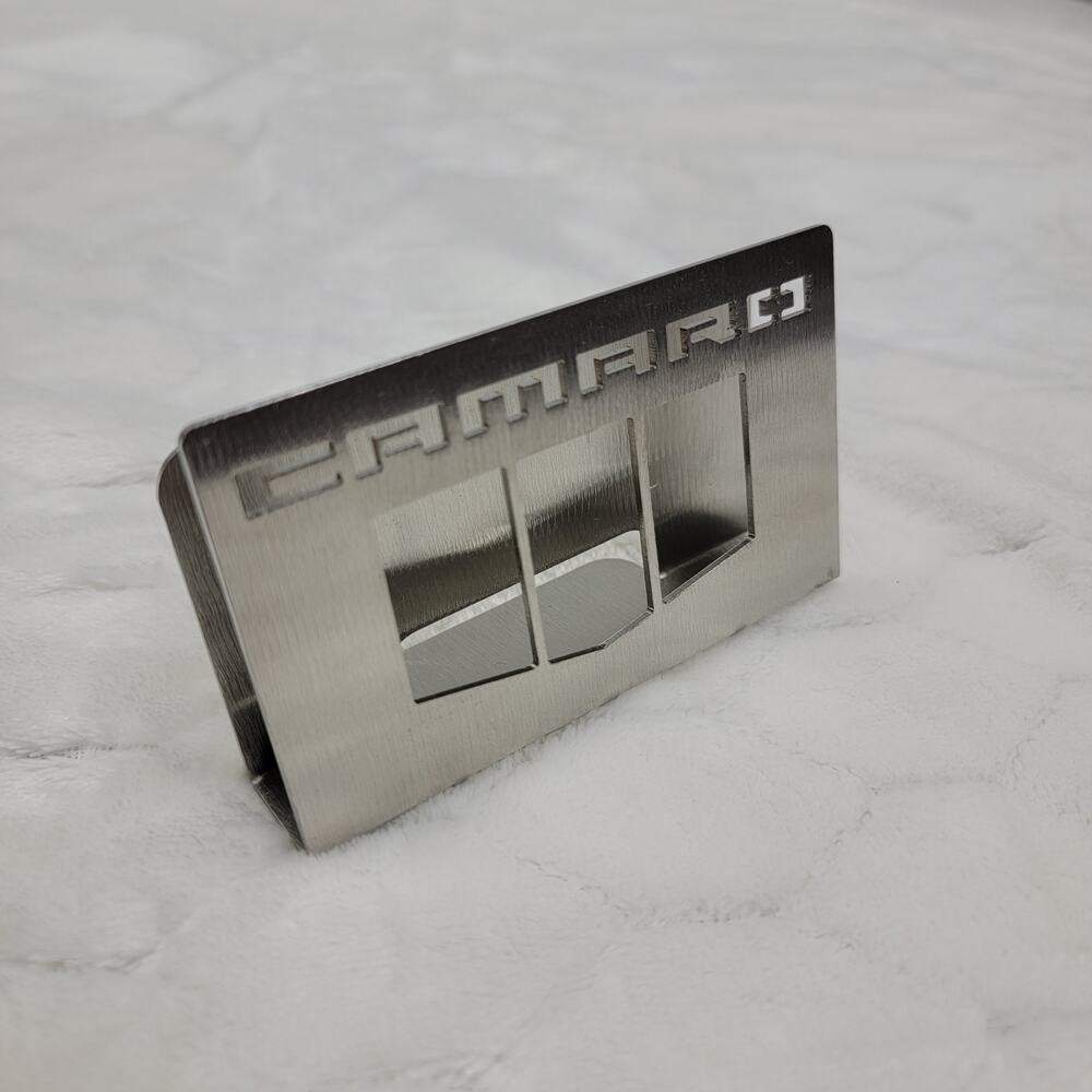 GM Licensed Chevrolet Camaro 2016 Brushed Stainless Steel Business Card Holder